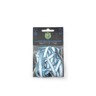 TOAD reflective laces - turquoise blue
