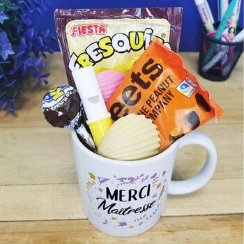 Mug bonbons des années 70 "Merci Maîtresse" 2