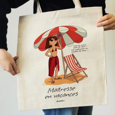 “Mistress on vacation” tote bag