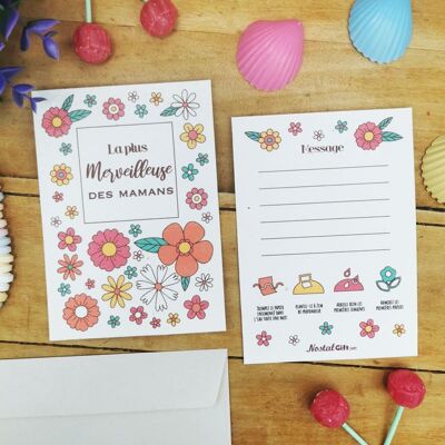Card to plant "The most wonderful mother"