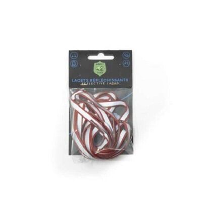 TOAD reflective laces - red