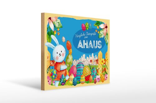 Holzschild Ostern Ostergrüße 40x30cm AHAUS Geschenk