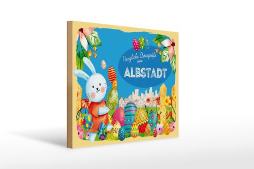 Holzschild Ostern Ostergrüße 40x30cm ALBSTADT Geschenk