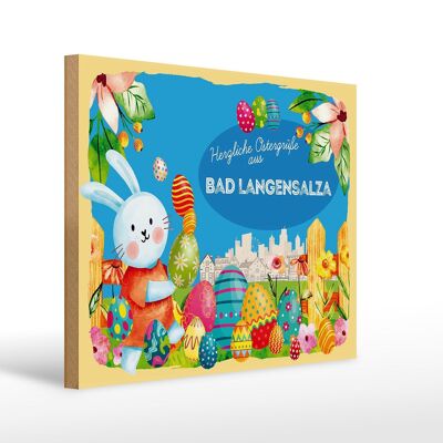 Holzschild Ostern Ostergrüße 40x30cm BAD LANGENSALZA Geschenk