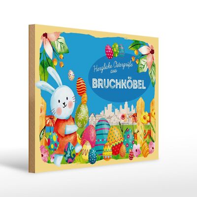 Holzschild Ostern Ostergrüße 40x30cm BRUCHKÖBEL Geschenk