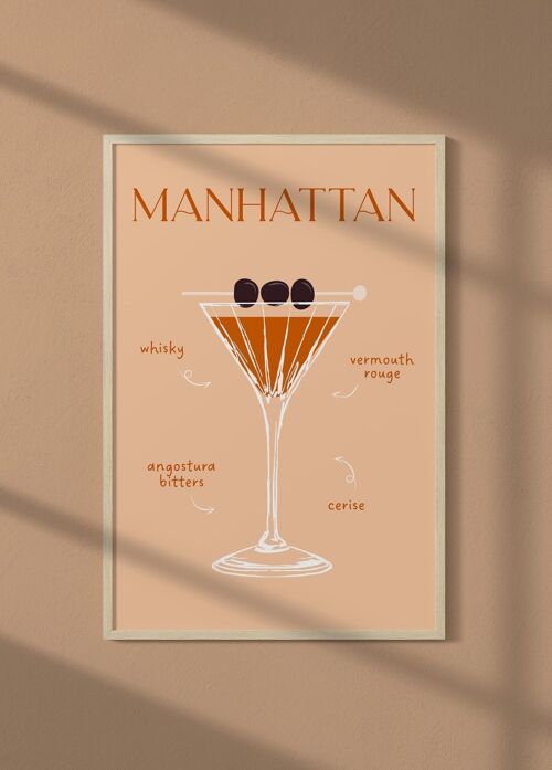 Affiche Cocktail Manhattan 2