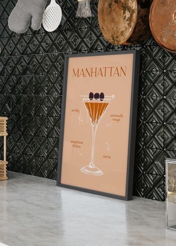 Affiche Cocktail Manhattan 2 4