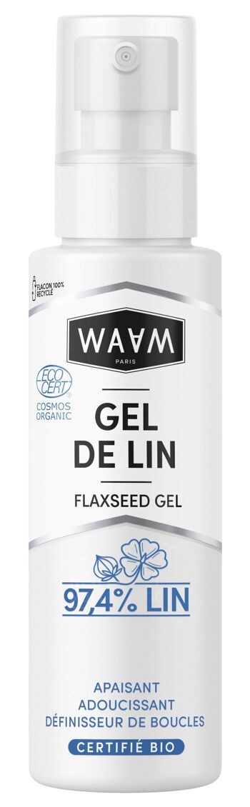 WAAM COSMETICS - GEL DE LIN - Certifié BIO - 200ml