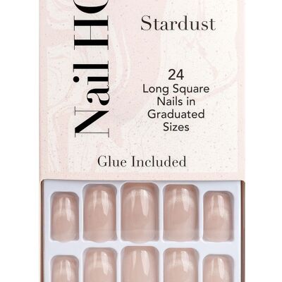 Nail HQ Square Stardust Nails (24 Pieces)