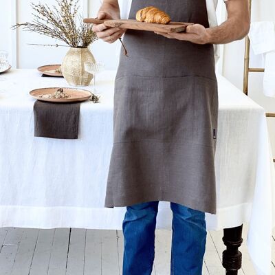 Linen Aprons - Soft Linen Kitchen Aprons for Women and Men