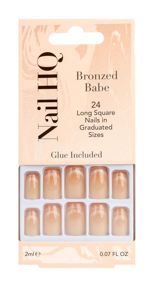 Nail HQ Square Bronzed Babe Nails (24 Pieces)