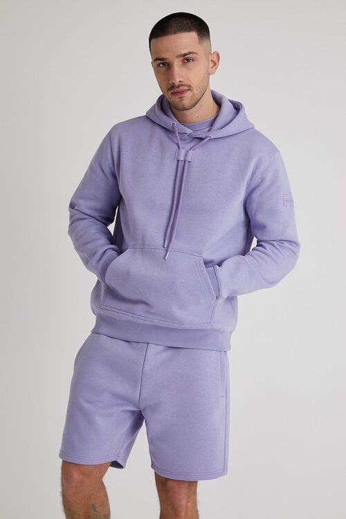 Aldo premium brushback fleece hoodie in Amethyst