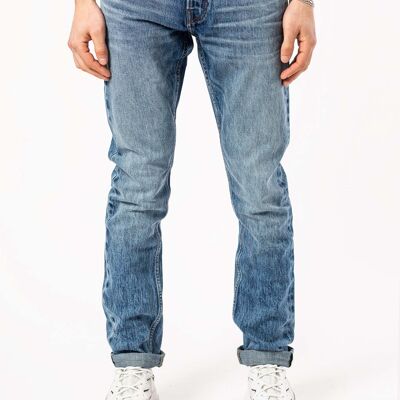 Jeans Klondike slim fit con cimosa in lavaggio chiaro