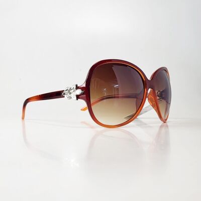 Drei Farben Sortiment Kost Sonnenbrille mit Kristallsteinen am Bügel S9218