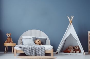 Tête de lit rembourrée Moon Kids - Turquoise Vichy 3