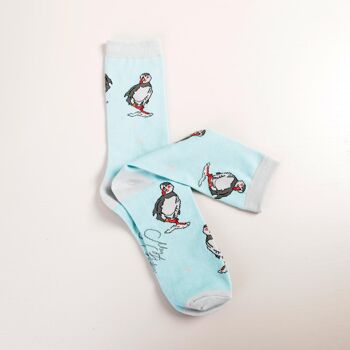 Chaussettes à motif macareux 7