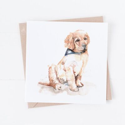 Cartolina d'auguri del cucciolo di Labrador