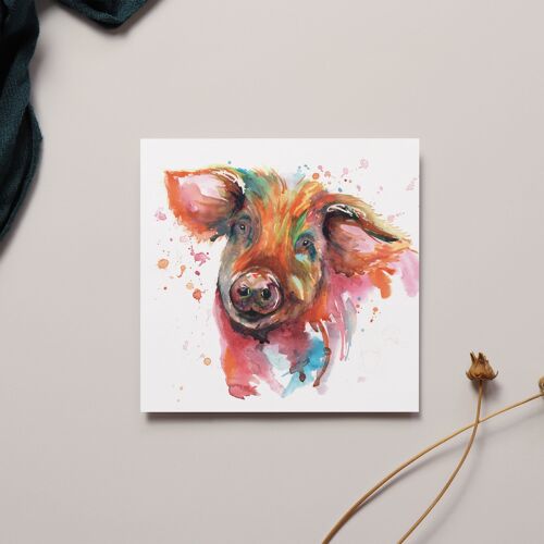 Pig Greeting Card