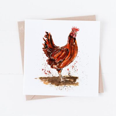 Huhn-Aquarell