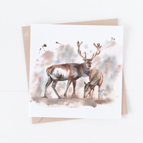 Stag and Doe Greeting Card