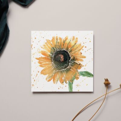 Tarjeta de felicitación de girasol