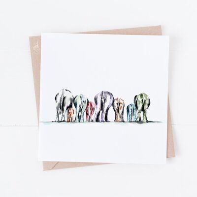 Éléphants Carte de vœux
