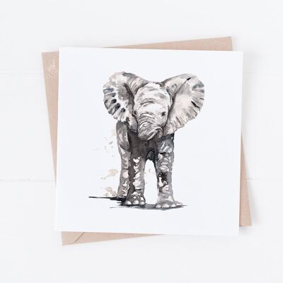 Tarjeta de felicitación elefante