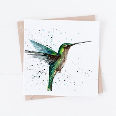 Cartolina d'auguri colibrì