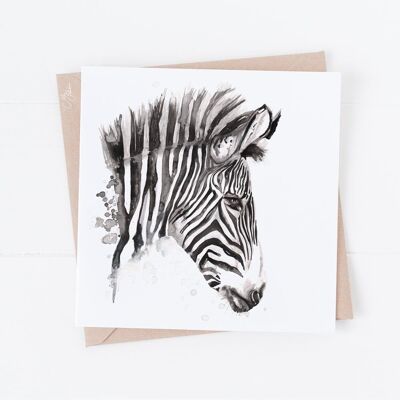 Zebra-Grußkarte