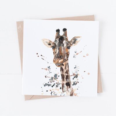 Cartolina d'auguri giraffa