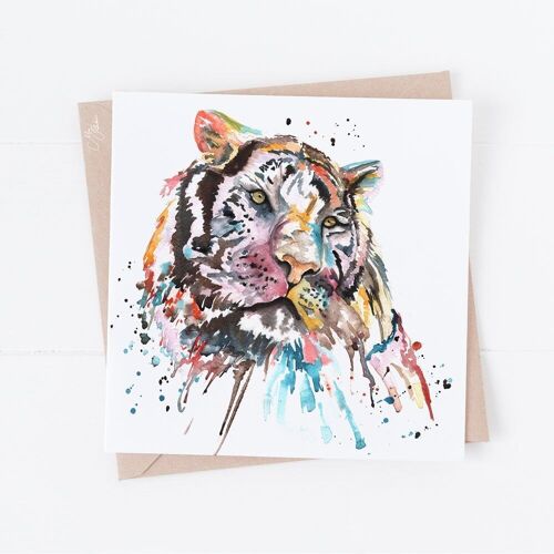 Rainbow Tiger Greeting Card