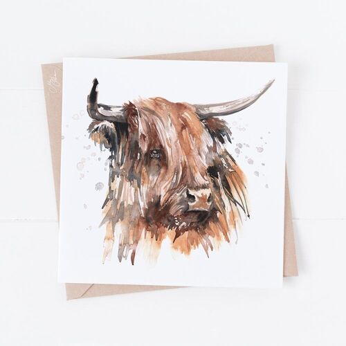 Highland Cow Greeting Card