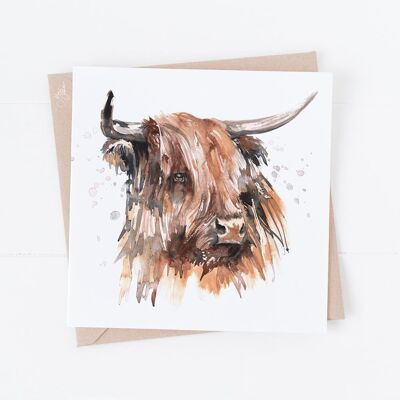 Carte de voeux Highland Cow