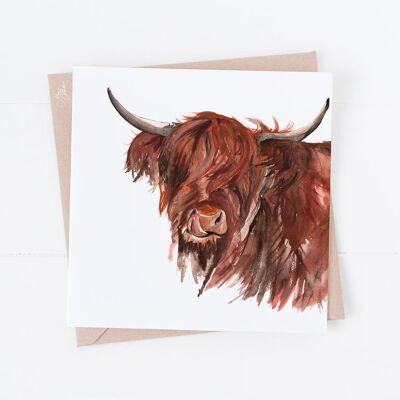 Carte de voeux Highland Cow