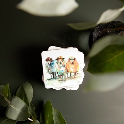 Sheep Watercolour Design Coaster - SALE