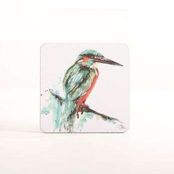 Kingfisher Aquarelle Design Coaster Pack de 4 3