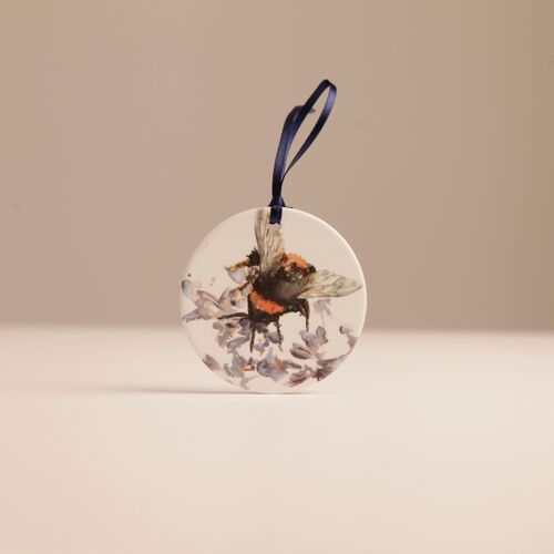 Bee on Heather  Design Hanging Wall Decoration