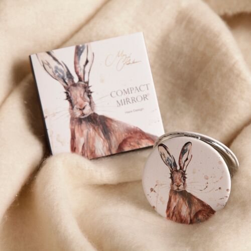 Hare Design Watercolour Compact Mirror