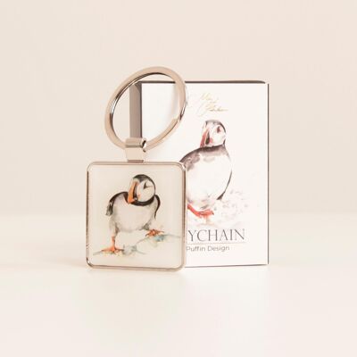 Portachiavi Puffin con confezione regalo