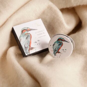 Miroir compact aquarelle Kingfisher Design 1