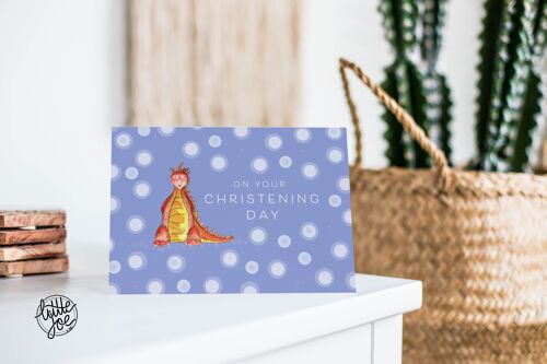 Christening Day Dinosaur Card