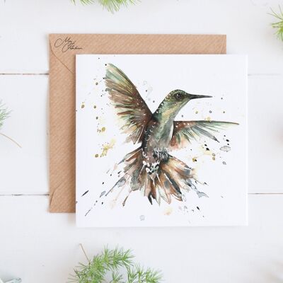 Biglietto d'auguri per colibrì