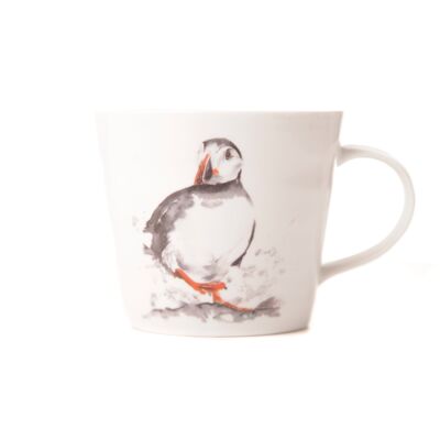 The Coast - Tasse aus Knochenporzellan mit Papageientaucher-Motiv