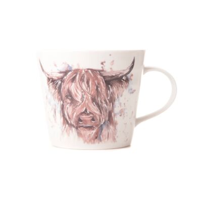 Le Ebridi - Tazza in porcellana con motivo mucca delle Highland