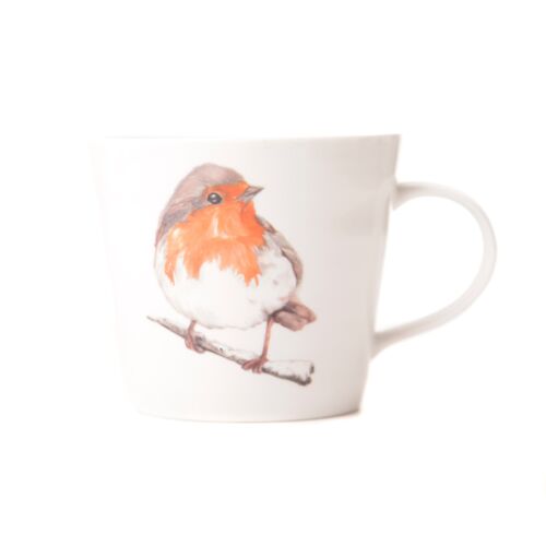 The Hearth' Robin Design Bone China Mug