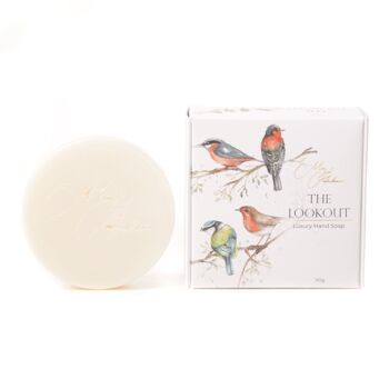 Savon pour les mains « The Lookout » à motif aquarelle British Birds