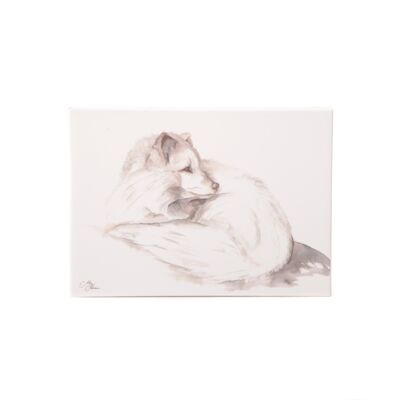 Polarfuchs-Aquarell-Design „Die Arktis“ Magnet