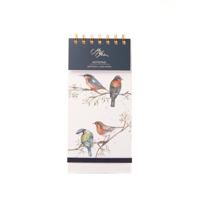 Blocco note con disegno ad acquerello degli uccelli britannici di The Lookout