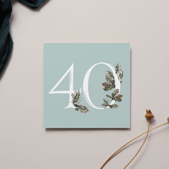 Carte florale 40e anniversaire