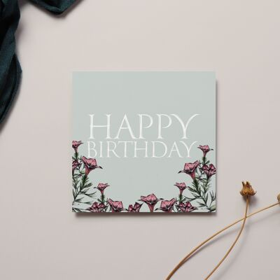 Blumen-alles- Gute zum Geburtstagkarte